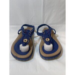 Lostisy blue strappy sandals flats size 6 new